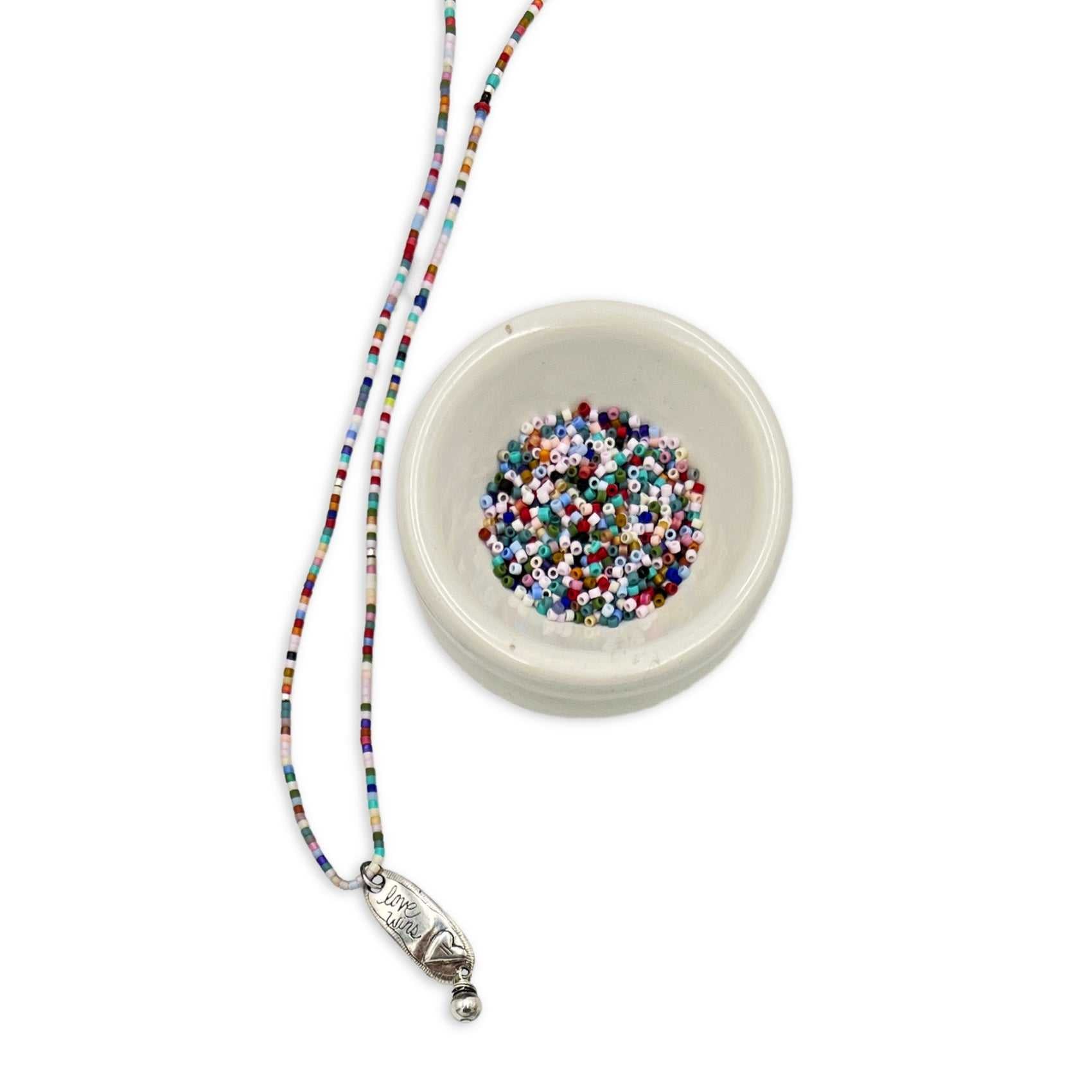 Beaded Love Wins Necklace