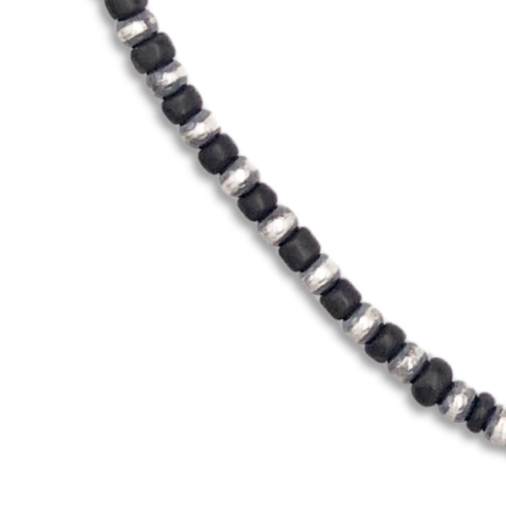 Black and Silver Beaded Necklace