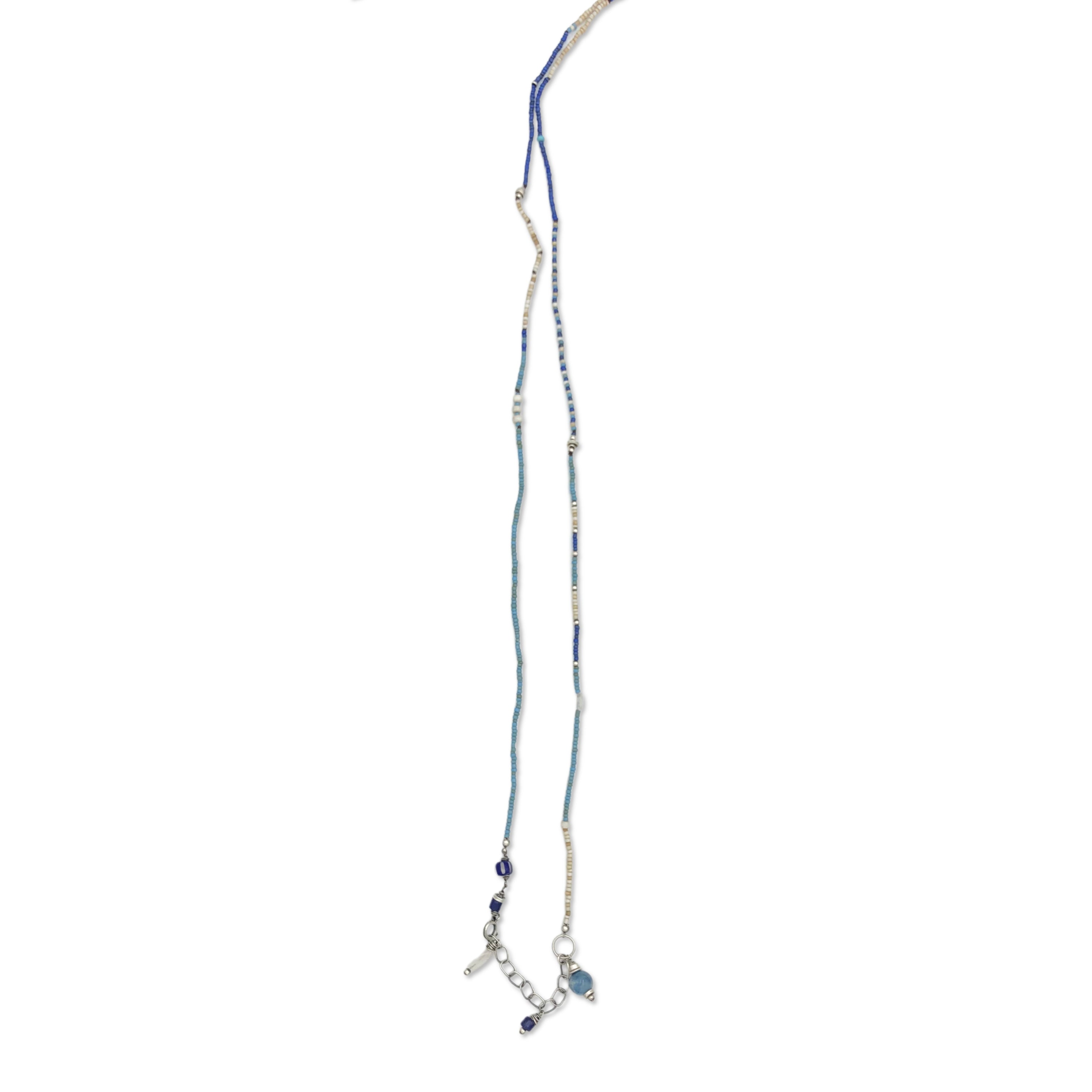 Blue African glass bead Necklet