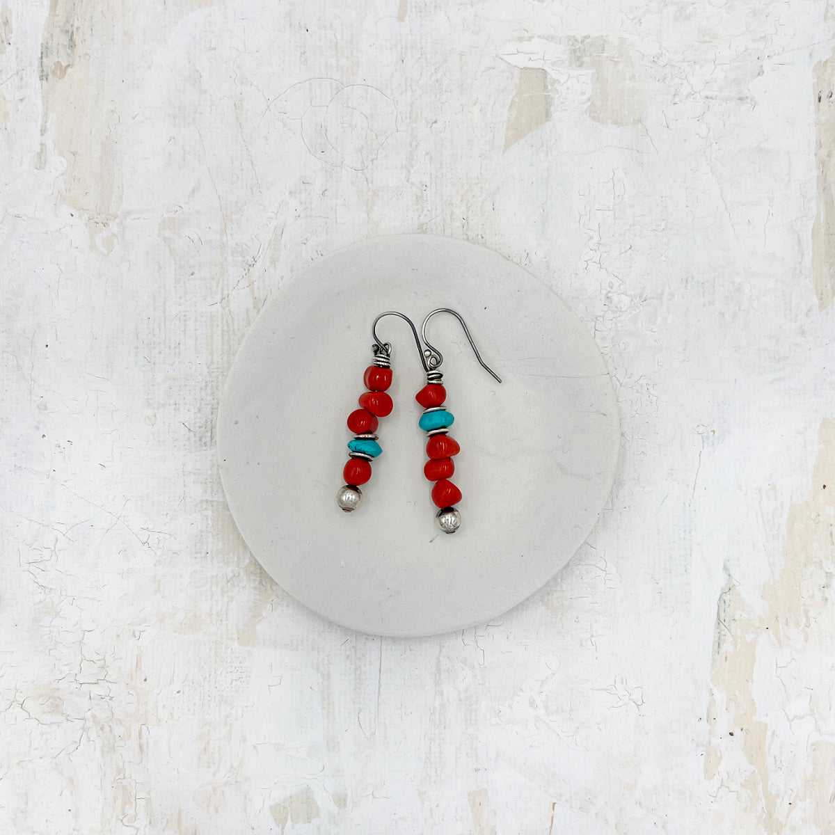 Coral & Turquoise Earrings