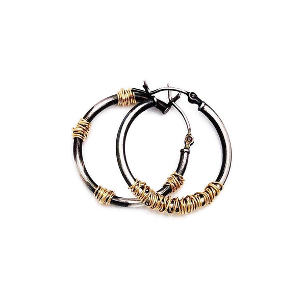 Gold and Silver Hoops mis-matched