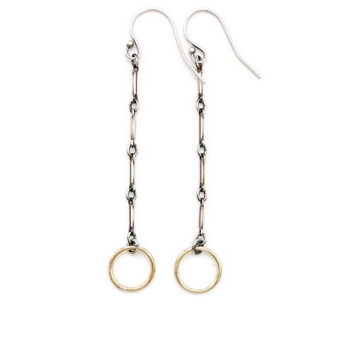 Gold and Silver Loop Dangles