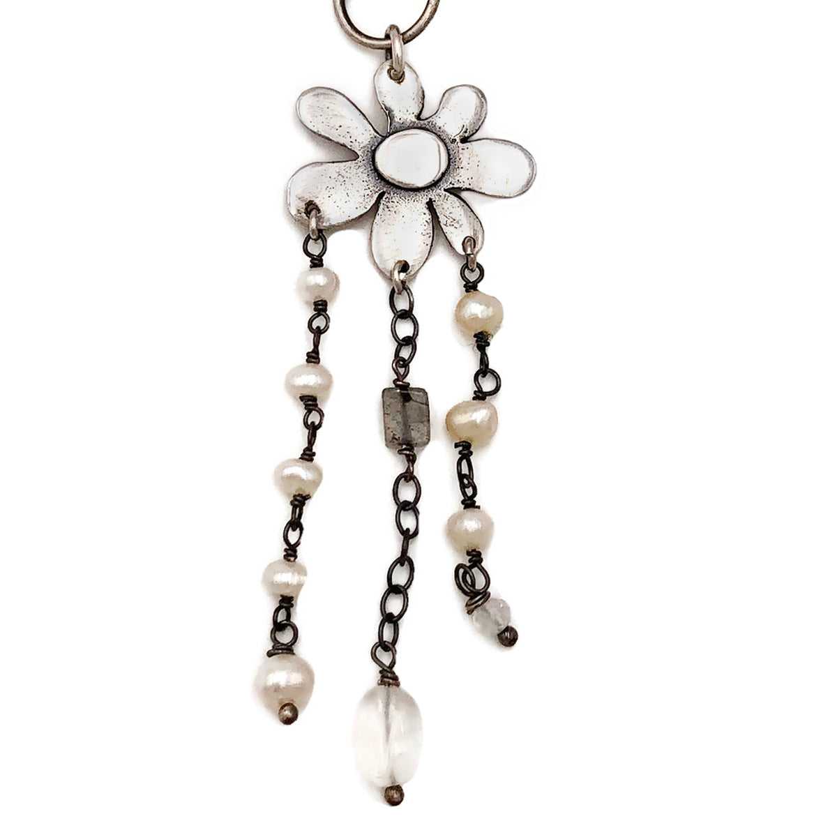 Spring Bloom on Rosary Chain With Beads Attached