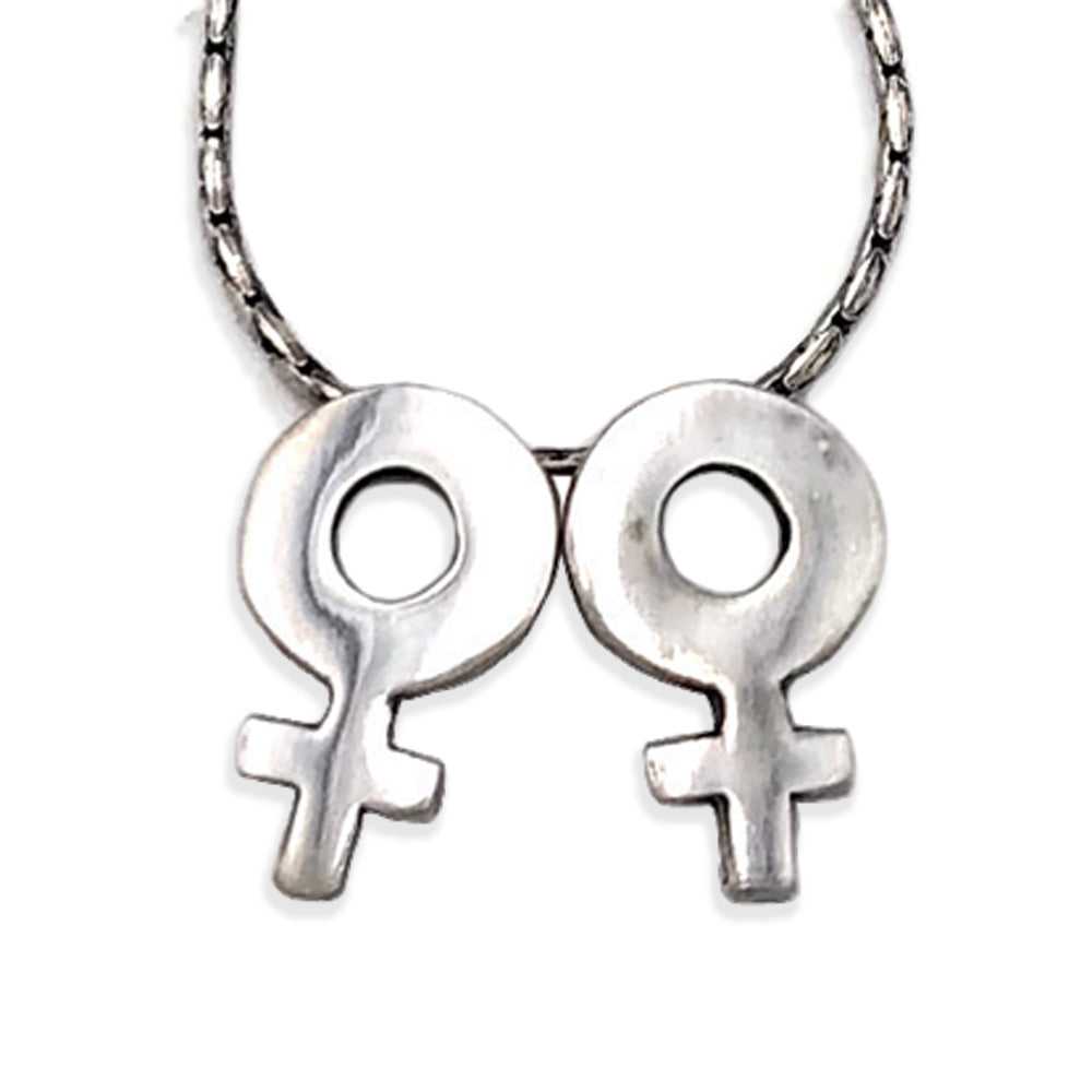 Two Female Charm Necklace